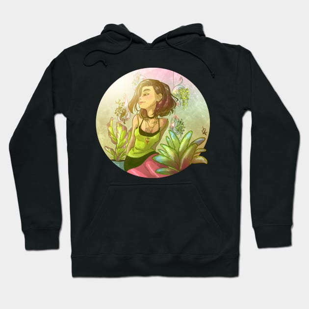 Zen Garden Girl Hoodie by RossellaVicari